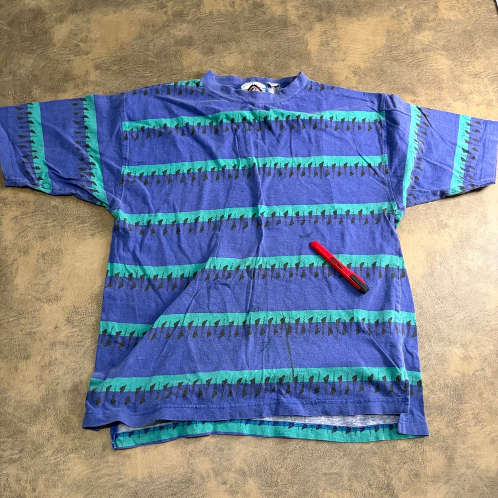 VTG Santana Brand T-Shirt Men's L (M) Blue 90s Retro Radical Saved by the Bell